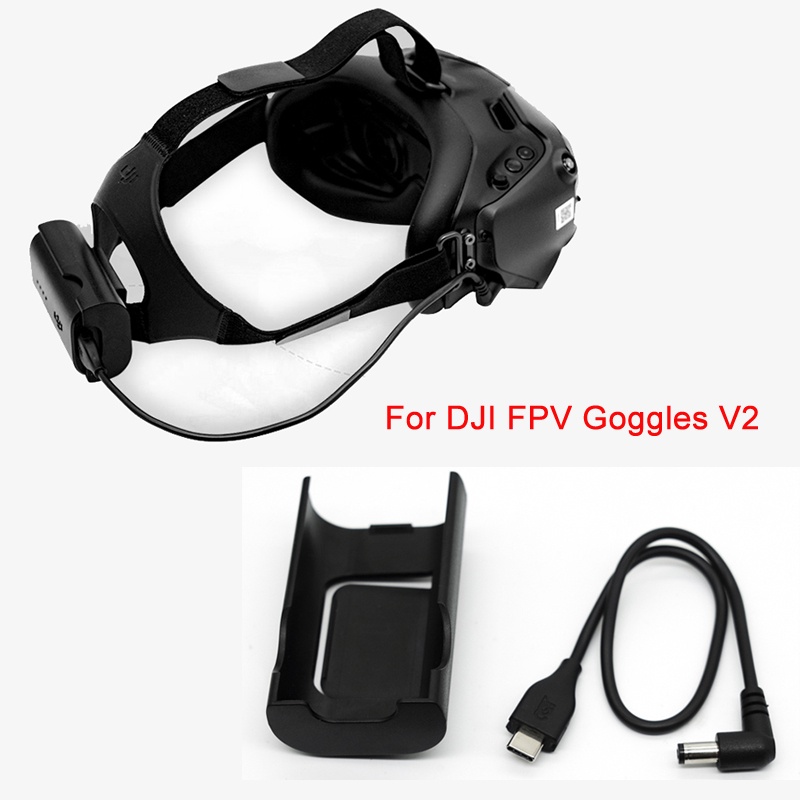 แหล่งจ่ายไฟ Wrie สายชาร์จ + ชุดแบตเตอรี่สําหรับ DJI FPV Combo Goggles V2 30 ซม.Wrie สายชาร์จ + แบตเต