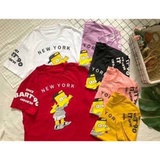 เสื้อยืด oversize ลาย NYซิมสัน ผ้าคอตตอน (สอบถามก่อนสั่งซื้อ)