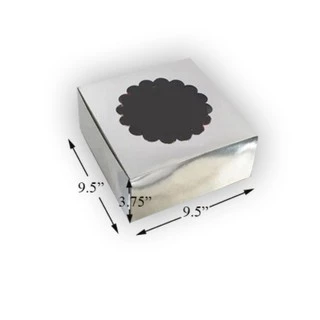 กล่องเค้กแม็ค 2 ปอนด์ ขนาด 9.5x9.5x3.75 นิ้ว (50 ใบ) INH109