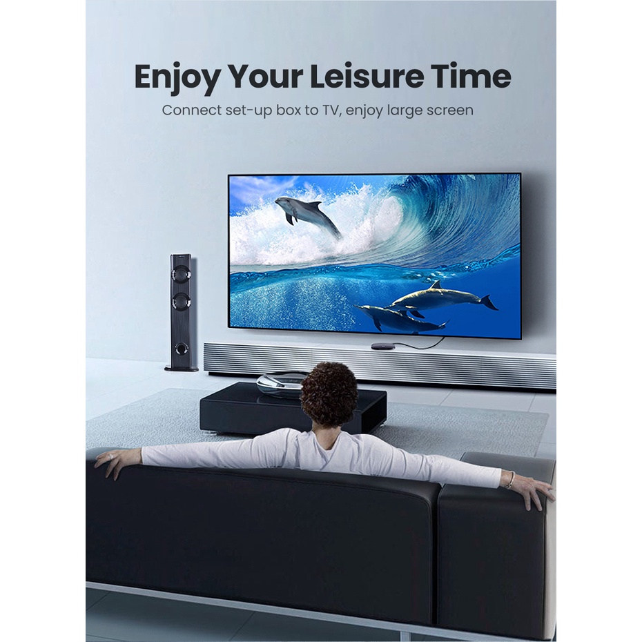 UGREEN รุ่น 10170  HDMI V 1.4 Round Cable รองรับ 1080P/60Hz ความยาว 10 เมตร - รูปที่ 2