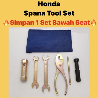 ชุดเครื่องมือรถจักรยานยนต์ SPANAR SET Alat Motorsikal Moto สกรูไดรเวอร์ Spannar Plug Tool Plier Honda EX5 C70 GBO CLASS WAVE100