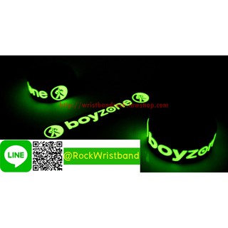 Boyzone ขายริสแบนด์เรืองแสง บอยโซน BZE246GA Wristband สายรัดข้อมือวงร็อค