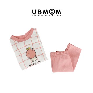 UBMOM ชุดนอน เด็ก สีชมพู สุดน่ารัก ตรายูบีมัม พรีเมียมจากเกาหลี SIZE S-M-L