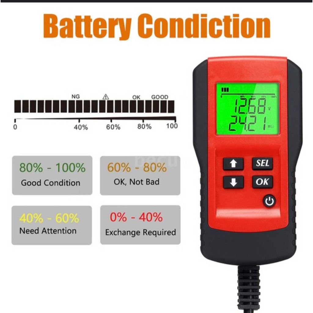 AE300 เครื่องวัดค่า CCA แบตเตอรี่ เครื่องวิเคราะห์แบตเตอรี่ วัดแบตเตอรี่ / Battery Analyzer