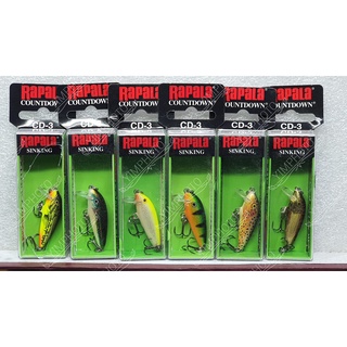 RAPALA COUNTDOWN CD3 4g. 3 ซม. เหยื่อปลอม ราพาล่า ของแท้ 100% เหยื่อตกปลา