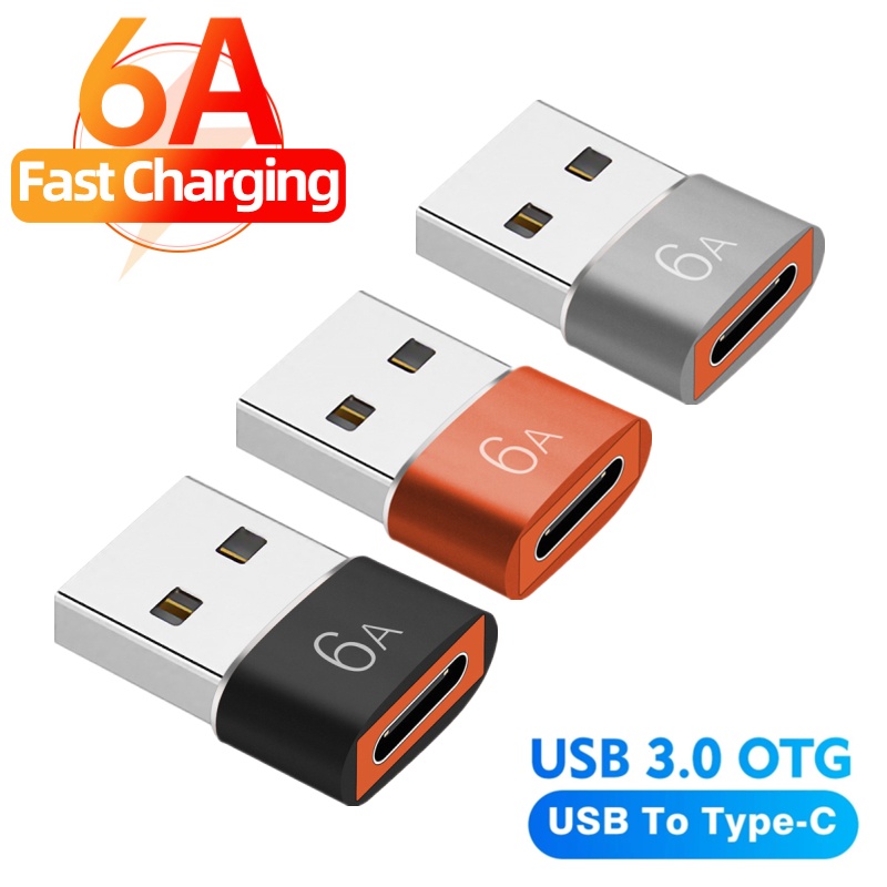 อะแดปเตอร์แปลง USB-C OTG ตัวผู้ เป็น Type-C ตัวเมีย สําหรับ iPhone และ Android 6a