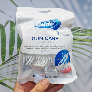 ไหมขัดฟัน ออรัลบี ไกลด์ กัม แคร์ Glide Gum Care Floss Picks 30 Count (Oral-B®)