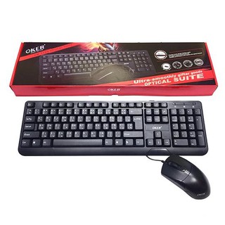 OKER keyboard+mouse USB รุ่น KM 3189 (สีดำ)