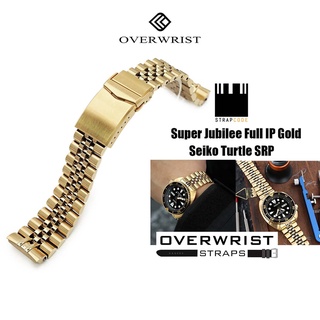 สายนาฬิกา strapcode super jubilee (Super-J Louis) Full IP Gold for Seiko Turtle