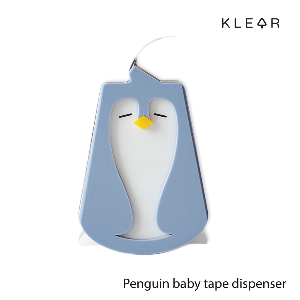 KlearObject Penguin Baby Tape Dispenser แท่นใส่สก๊อตเทป แกน 1 นิ้ว อะคริลิคแท้ ตัดเทปใส ตัดเทป