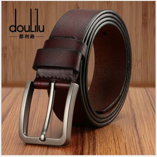 YUNO Belt doulilu เข็มขัดผู้ชาย ของแท้ หนังแท้ Mens Casual Genuine Leather Belt For Jeans Classic &amp; Fashion YUNO002