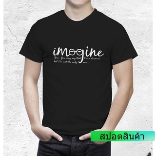 เสื้อยืด คอกลม พิมพ์ลาย John Lennon The Beatles ลดราคา