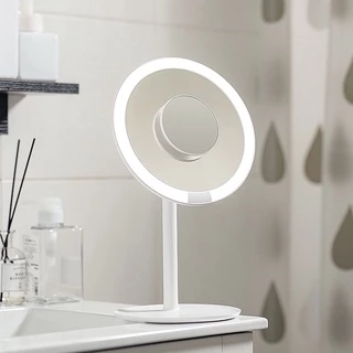 AMiro 5X magnifying mirror（White）กระจกแต่งหน้า แบบตั้งโต๊ะ สไตล์มินิมอล แบบขยาย5เท่า ใช้กับMINI2 &O2
