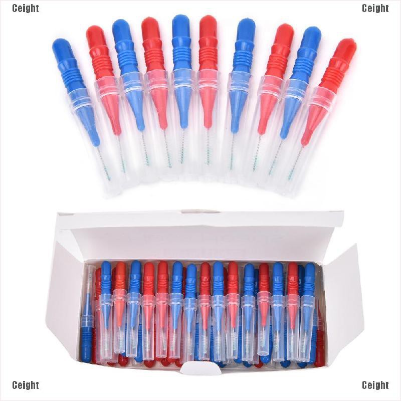 (Cei) 50X Clean Tooth Floss Hygiene Dental Plastic Interdental Brush