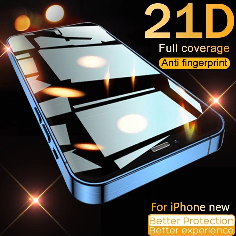 ฟิล์มกระจกนิรภัย 21D แบบเต็มจอ ของแท้ ทุกรุ่น สำหรับ ไอโฟน 13 13Pro Max 13Mini iPhone 12 Pro Max 12 Mini iPhone 11 ProMax X XR Xs Max 7 8 Plus 6s