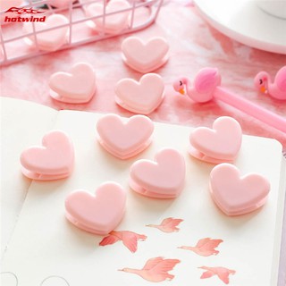 Hw คลิปหนีบกระดาษ รูปหัวใจ สีชมพู DIY อุปกรณ์เสริม สําหรับถ่ายภาพ