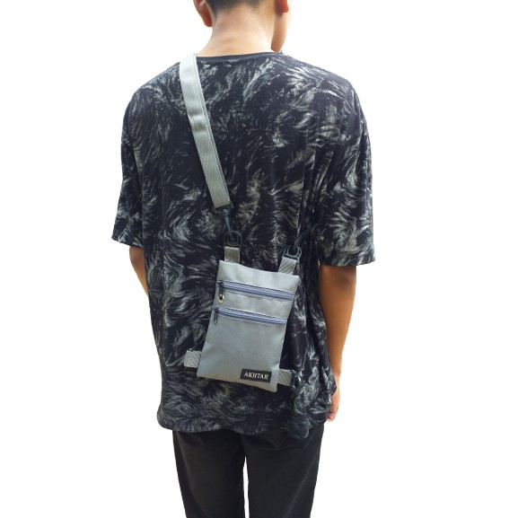 Original Branded Akhtar Cool Mens Small Sling Bag Mini Distro Mens Sling Bag Ori