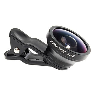 Universal Clip Lens Selfie 0.4X Super Wide Angle lens for Smartphone, Tablet ( Black )