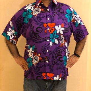 Raan Juk Jik Flower shirt ผ้าเรยอน big size ฤดูร้อนเสื้อผู้ชายดอกไม้ แขนสั้น  ขนาดใหญ่ ผู้ชายอ้วน เสื้อเชิ้ตแขนสั้น