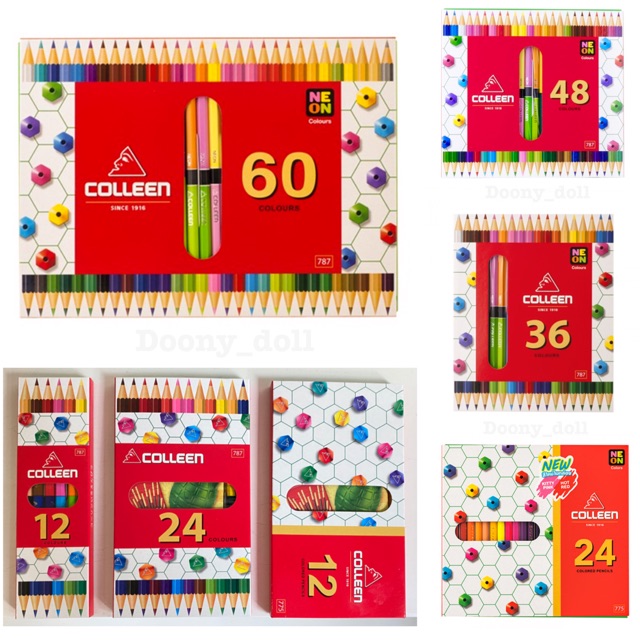 ?ถูกที่สุด!?สีไม้คอลลีน (colleen) สีไม้ สีไม้colleen ดินสอสี ดินสอสีไม้ 12/24/36/48/60สี ของแท้ 100%. 