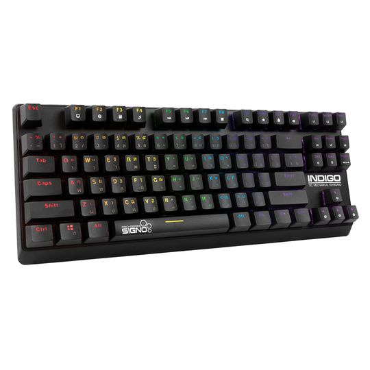 SIGNO Pro-Series KB-718 INDIGO TKL Mechanical Gaming Keyboard Optical Switch คีย์บอร์ดเกมมิ่ง(Black)