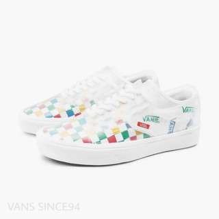 [ของแท้ ส่งฟรี จากไทย] VANS COMFYCUSH SLIP-SKOOL - (VANS BLOCK) MULTI/CHECKER