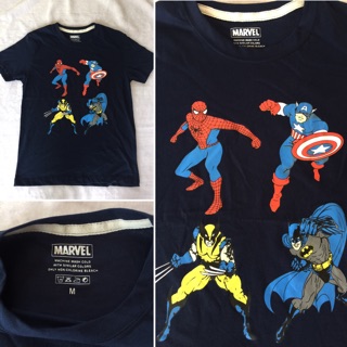 เสื้อยืด marvel สีกรม