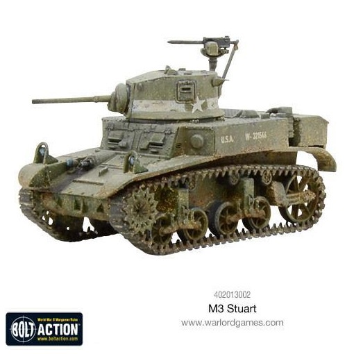 BOLT ACTION America - M3 Stuart Light Tank / M3A1 Satan / M3A3 Stuart - WW2 US USA Marines British S