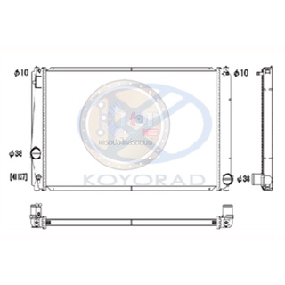 แผงหม้อน้ำ KOYORAD (หม้อน้ำ KOYORAD (AT) ALPHARD 2.4 ปี09-15,ESTIMA 2.4, HYBRID 2.4 ปี06-16