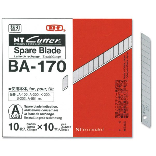 ใบมีดคัตเตอร์ NT Cutter BA170 ยกกล่อง 200 ใบ แพ็คกิ้งใหม่ แท้ชัวร์ พร้อมส่ง - รูปที่ 4