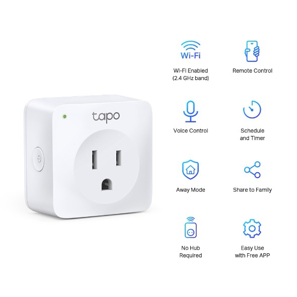 TP-Link Tapo P100, P105 Smart Plug สั่งเปิด-ปิด อุปกรณ์ไฟฟ้าผ่านแอพ WiFi Smart Plug Mini Wireless Socketใช้ได้32ช่วงเวลา