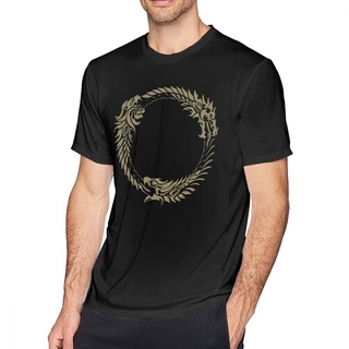 เสื้อยืดแขนสั้น ผ้าฝ้าย ขนาดใหญ่ พิมพ์ลาย The Elder Scrolls Online Merchandise สําหรับผู้ชายS-5XL