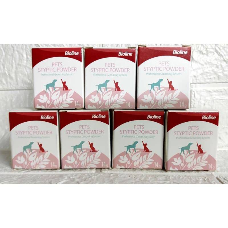 ผงห้ามเลือด Pet Styptic Powder Bioline 14g. สุนัข แมว นก หนู กระต่าย