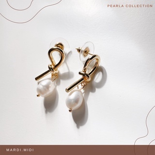 Mardimidi- Ribbon earrings ต่างหูมุกน้ำจืดแท้