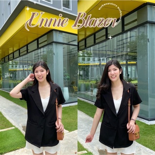 [Freesize] Unnie Blazer 🥳✨🥐🧵🫶🏻 Blazer เสื้อคลุมแขนสั้น มินิมอล แมชลุคเท่ ลุคทำงานได้ เนื้อผ้าดี 🤩