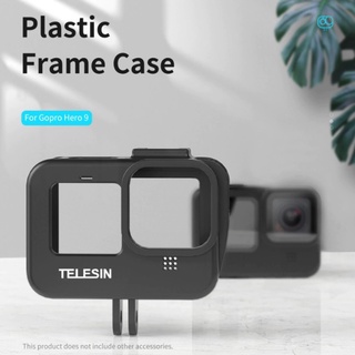 TELESIN GoPro 9/10 Vlog Plastic Frame Case Double Cold Shoe Battery Side Cover Hole