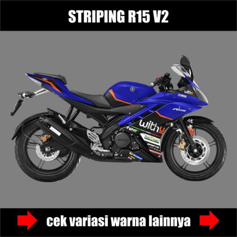 Yamaha Yzf R15 V2 Decal Striping Sticker - R15 V2 Variation List Sticker