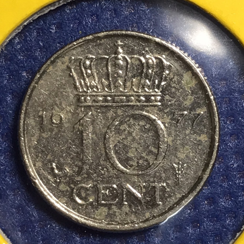 No.14024 ปี1977 เนเธอร์แลนด์ 10 CENTS เหรียญสะสม เหรียญต่างประเทศ เหรียญเก่า หายาก ราคาถูก