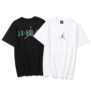 เสื้อยืดคอกลมNike Nike AJ Jordan เสื้อยืดแขนสั้นผู้ชา งพิมพ์ลำลองหลวม S-5XL