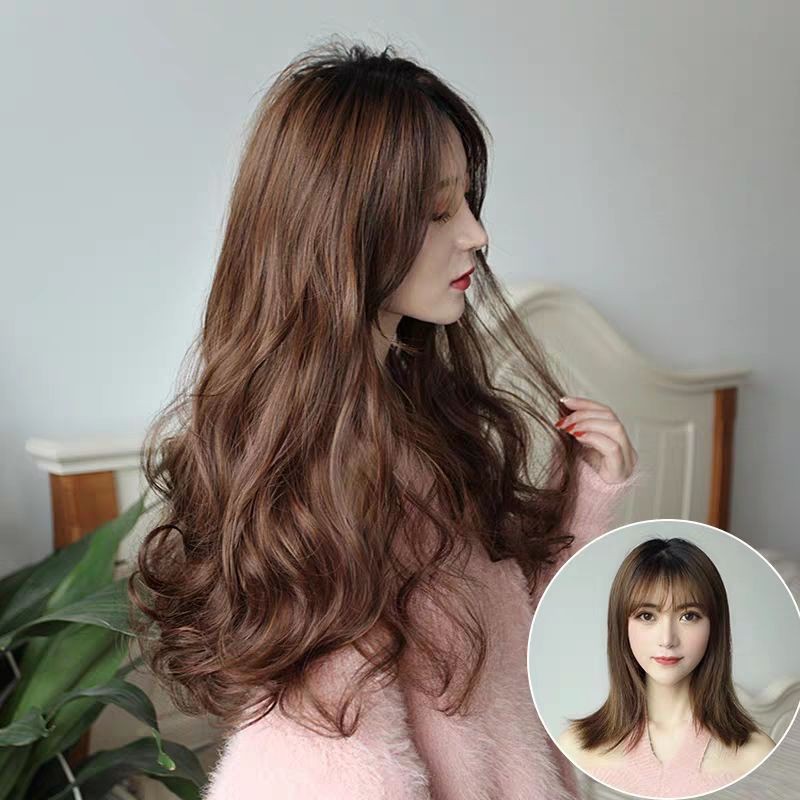 แฮร์พีช  haipiece   แฮร์พีชลอน ยาว40cm-50cm สระได้ หนีบตรงได้ หวีได้ เพิ่มความหนา ทนความร้อนได้ พร้อมส่ง