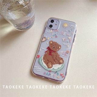 เคสโทรศัพท์มือถือ ซิลิโคนใส ทรงสี่เหลี่ยม ลายการ์ตูนตาราง สําหรับfor  iPhone 13 Pro Max Xs Max Xr 12 mini 7 Plus 12 Pro Max