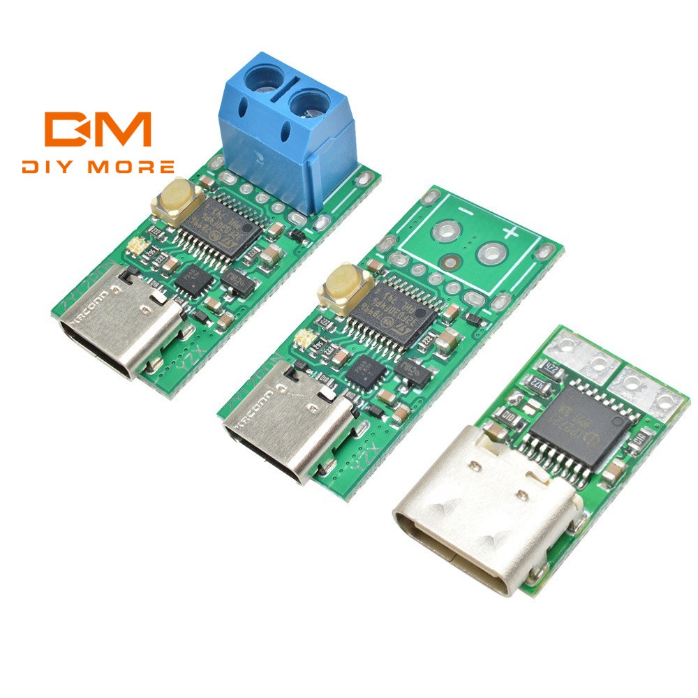 DIYMORE โมดูลตรวจจับการชาร์จอย่างรวดเร็ว 3-20V TYPE-C Mini USB ZY12PDN