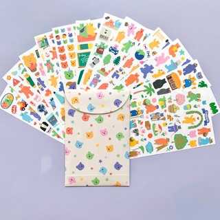 Jelly Bear Sticker Set 1.0 (01~12) สติ๊กเกอร์เซ็ต จาก Dailylike ลิขสิทธิ์แท้