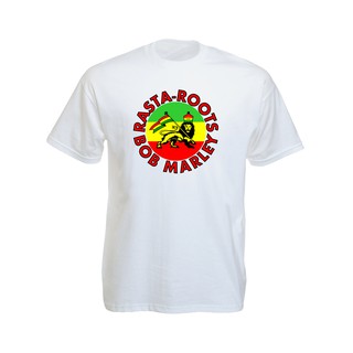 เสื้อยืดราสต้าTee-Shirt Rasta Roots Bob Marley Short Sleeves Lion of Judah เสื้อยืดสีขาว/สีดำ สไตล์ราสต้า Rasta Roots ล