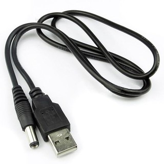 Linmy สายเคเบิลอะแดปเตอร์ชาร์จ USB A ตัวผู้ เป็น 2.0-5.5 มม. DC 5V