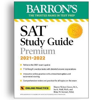 (C221) 9781506281605 BARRONS SAT STUDY GUIDE PREMIUM, 2021-2022: 7 PRACTICE TESTS+COMPREHENSIVE REVIEW+ONLINE PRACTICE