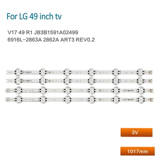 แถบไฟแบ็คไลท์ led สําหรับทีวี LCD LG49UV340C-UB V17 49 R1 L1 B6916L-2863A 2862A 4 ชิ้น ต่อชุด