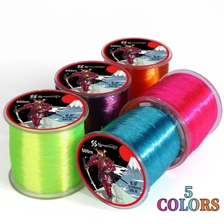 สายตกปลา 500M 7-38LB 6 สีสายตกปลาไนลอนใสฟลูออโรคาร์บอนตกปลารอก