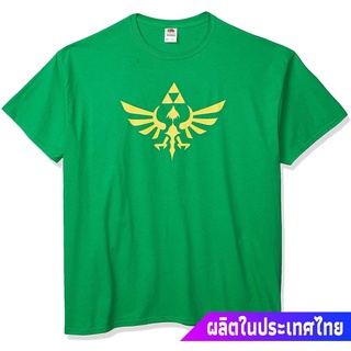 แขนสั้นcrew necksplatoon game การ์ตูน เกมส์ญี่ปุ่น Nintendo Mens Legend Of Zelda Crest T-Shirt men T-Shirtคอกลม แฟชั่น