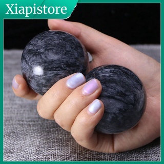 Xiapistore ลูกบอลหินออกกําลังกายนิ้วมือ บรรเทาความเครียด สําหรับผู้ใหญ่ 2 ชิ้น ต่อคู่